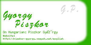 gyorgy piszkor business card